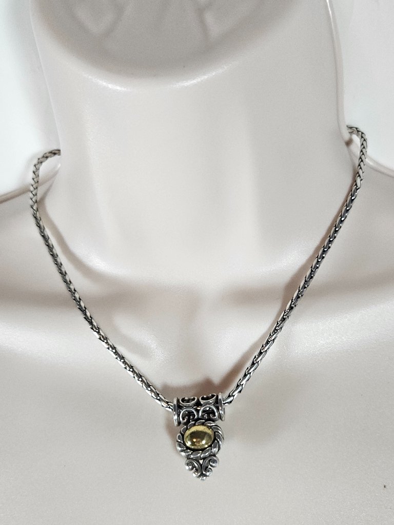 Brighton Moonglow Reversible Necklace And Earrings Silver  Gold Tone